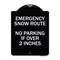 Signmission Emergency Snow Route No Parking Emergency Snow Route No Parking If Over 2 Inches, BW-1824-24108 A-DES-BW-1824-24108 - alternate 1